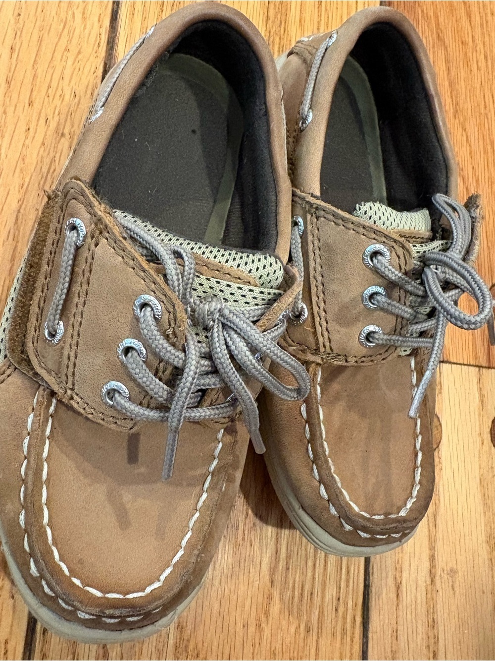 Sperry Billfish Tan Leather Boat Shoes boys 11.5c